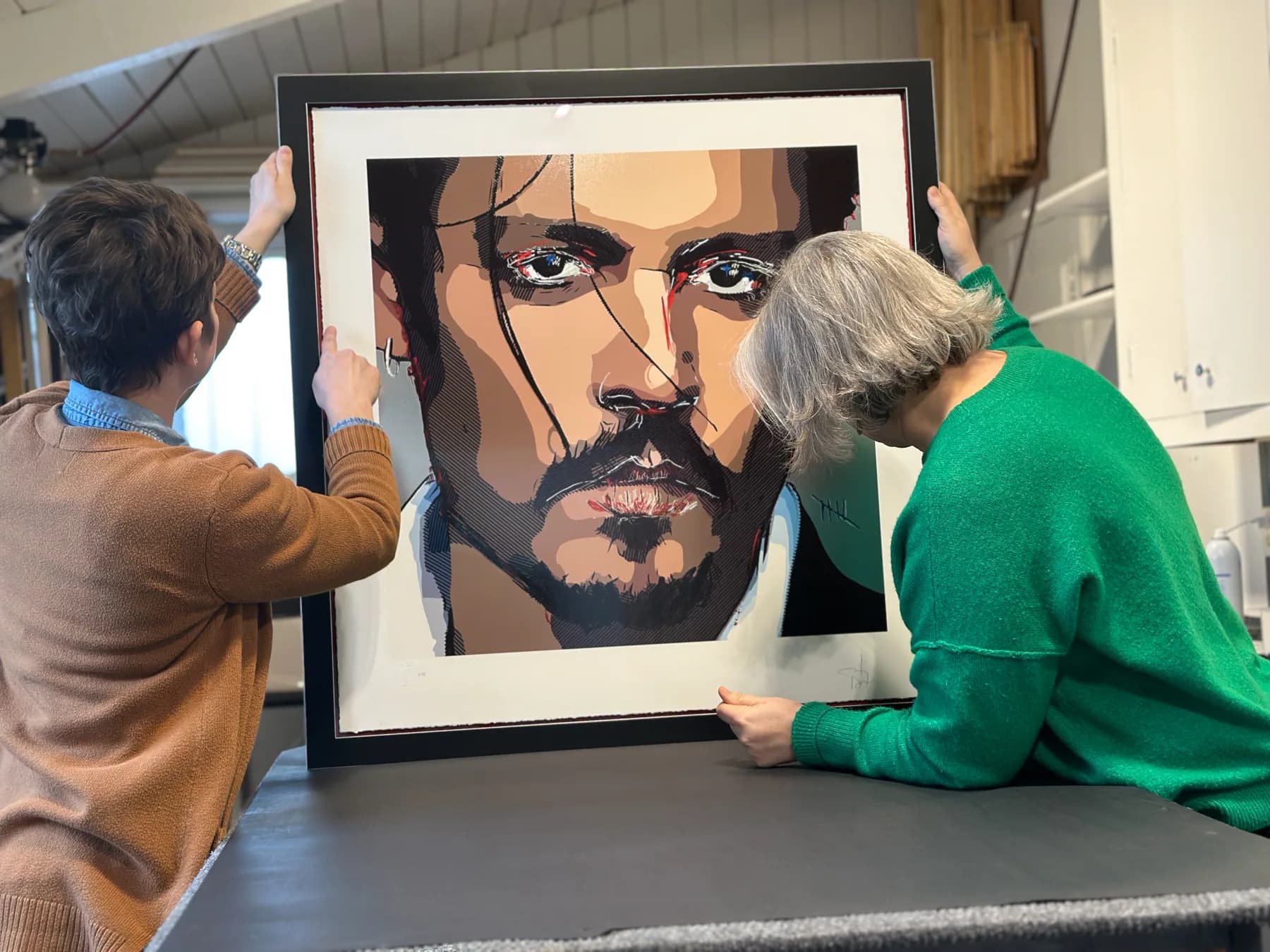 Find its frame. Explore color, texture, matting, and those finishing details.