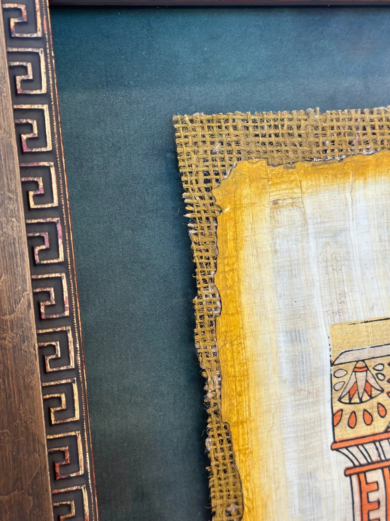 Detail of a framed textile